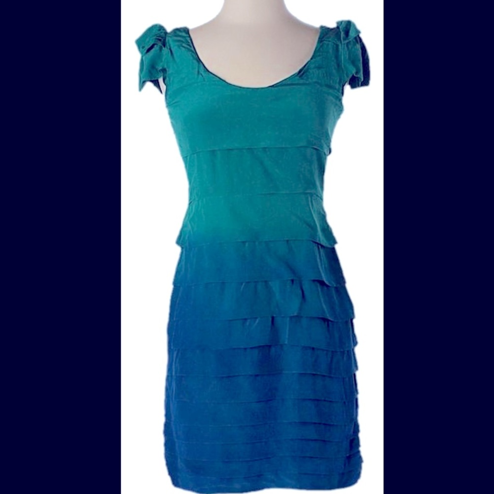 Madison Marcus ombré ruffle dress